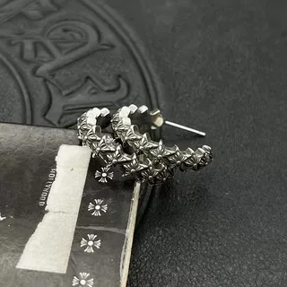 크롬하츠 빈티지 하프 링 오망성 귀걸이 CE033 상세 이미지 5