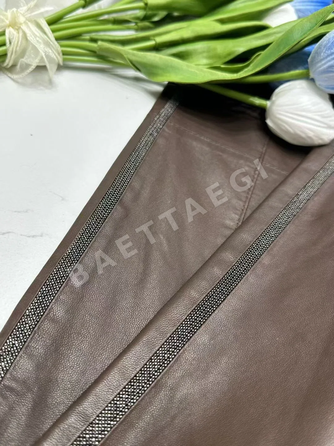 에르메스 가죽 스커트 상세 이미지 6