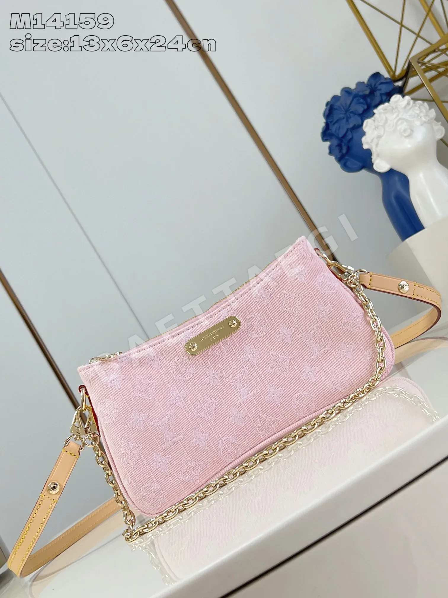 루이비통 모노그램 데님 핑크 포쉐트 가방 M14159