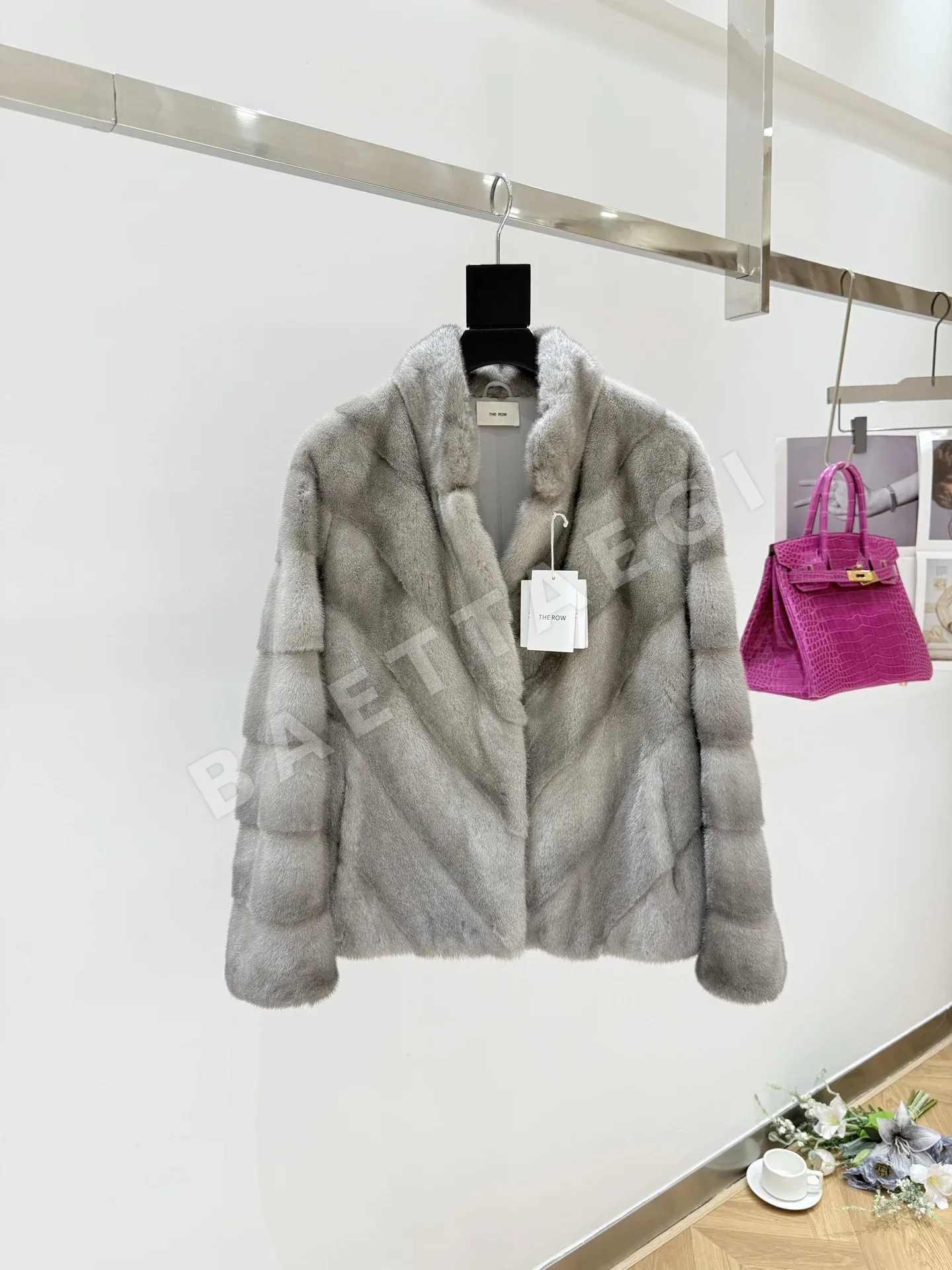 더로우 크루넥 밍크 코트 181217