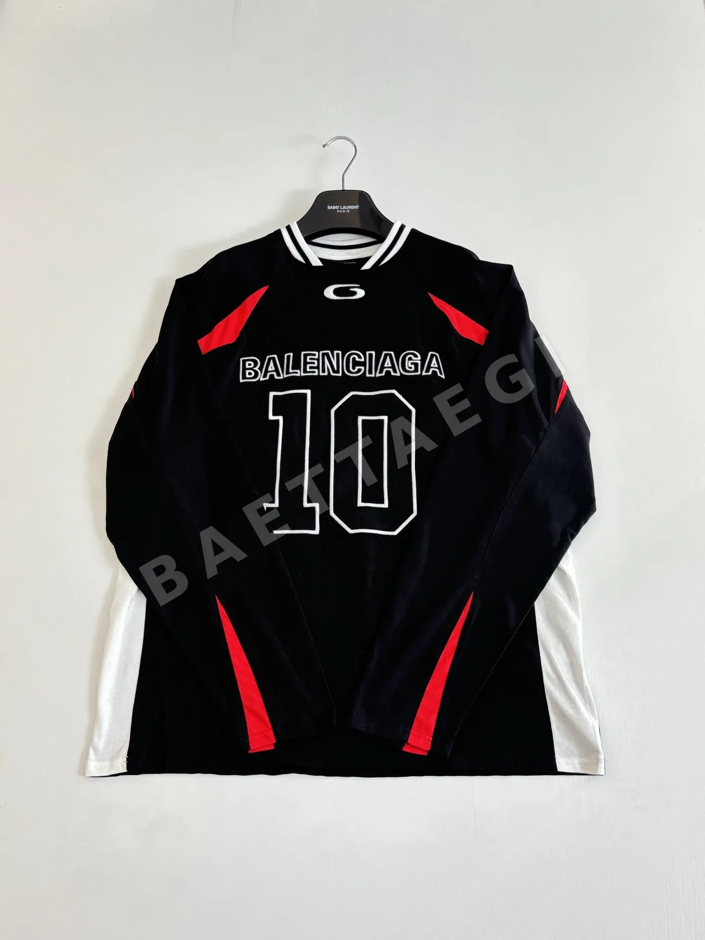 발렌시아가 NBA 콜라보 자수 긴팔 저지 상세 이미지 3