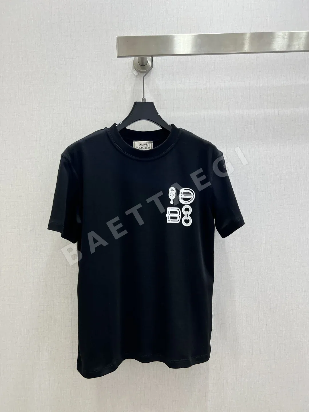 에르메스 로고 프린트 여성 반팔 티셔츠 73793