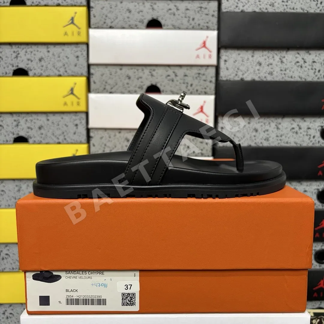 에르메스 [YX] 블랙 205763 Hermes Chypre Sandal