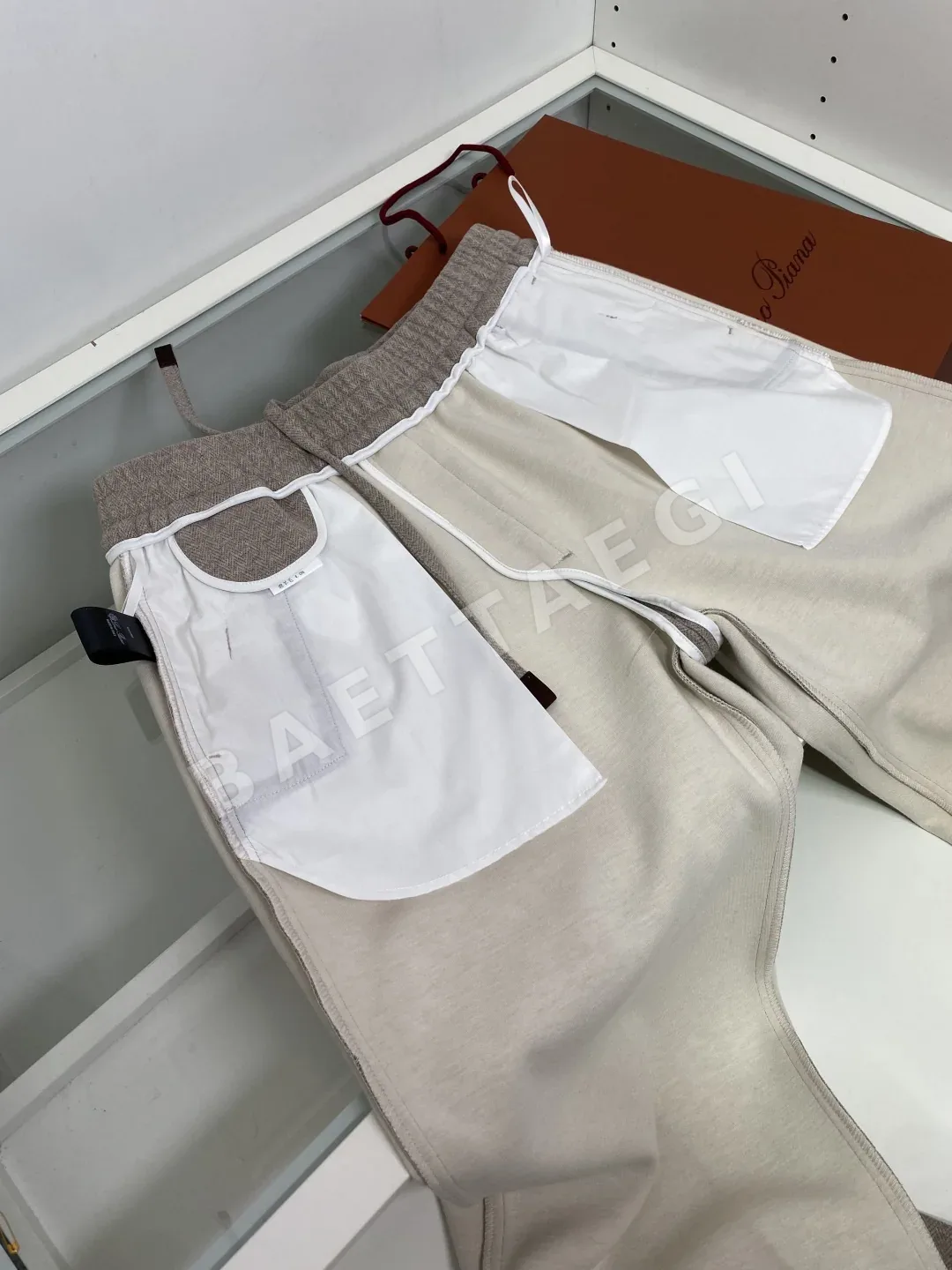 로로피아나 울 혼방 남성 바지 상세 이미지 8