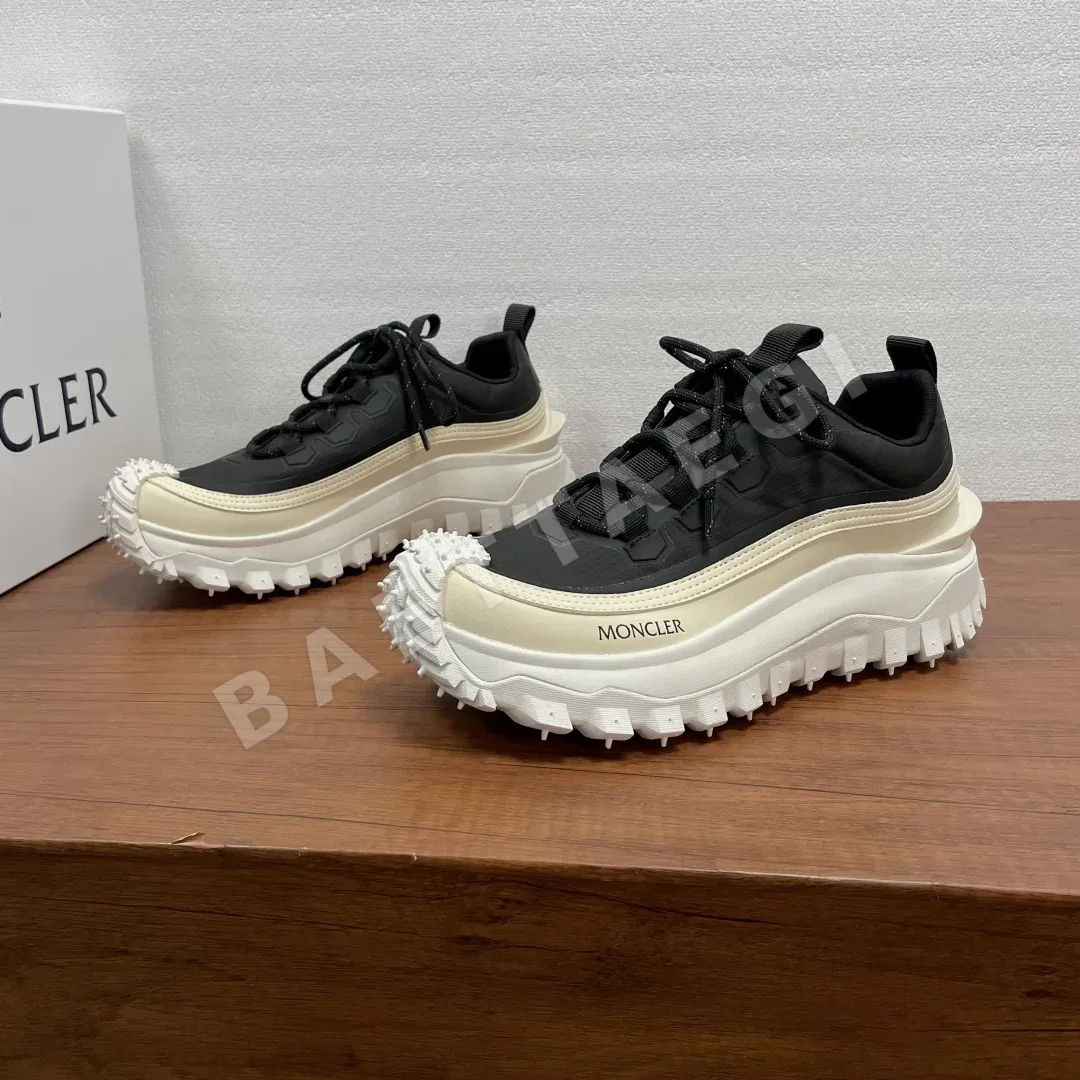 몽클레르 스니커즈 남성 블랙 가죽 203456