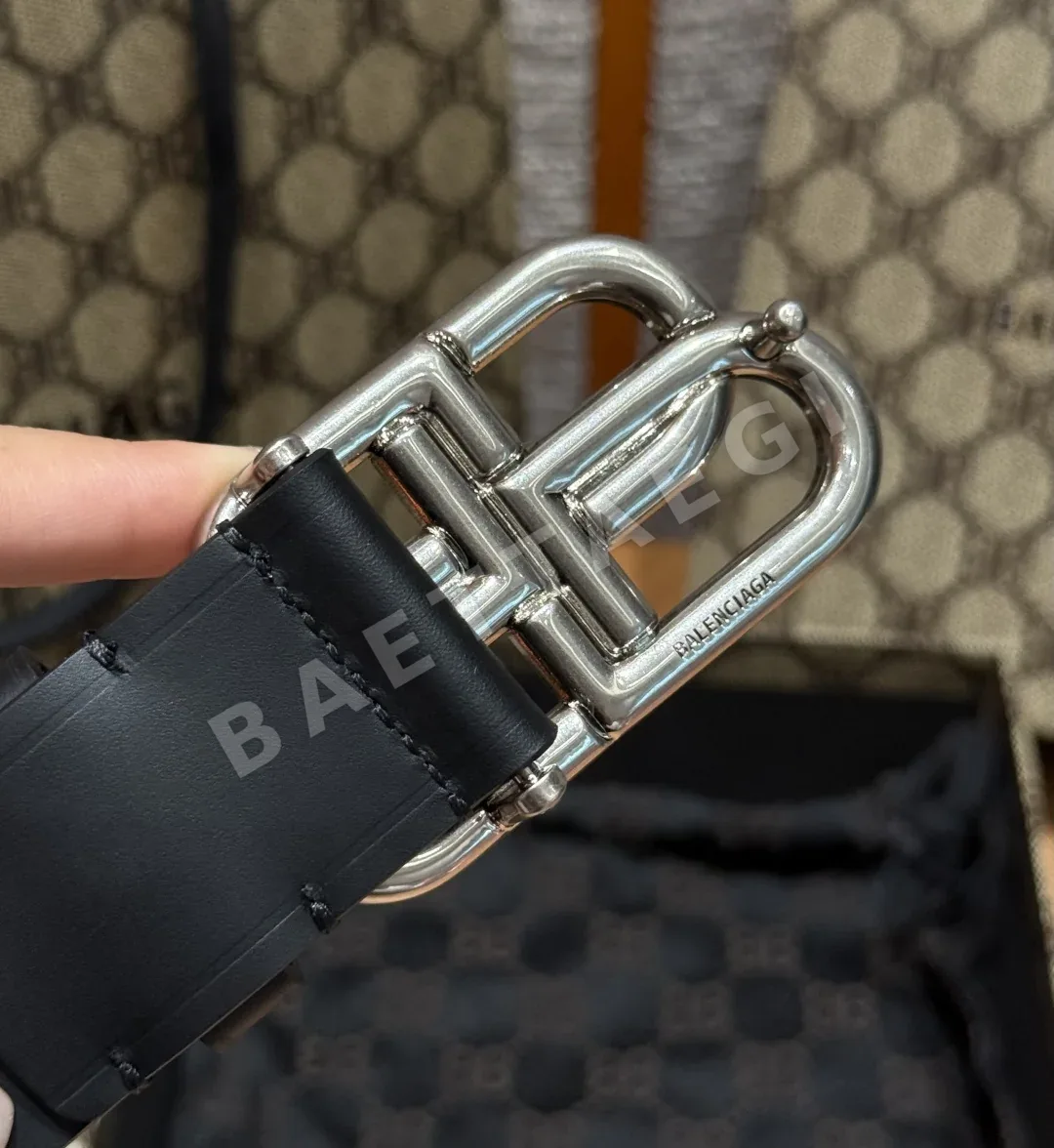 발렌시아가 BB 버클 가죽 벨트 상세 이미지 6