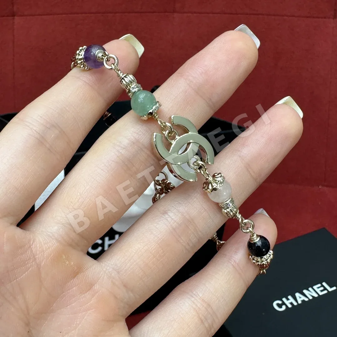 샤넬 마카롱 크리스탈 더블 C 목걸이 178301