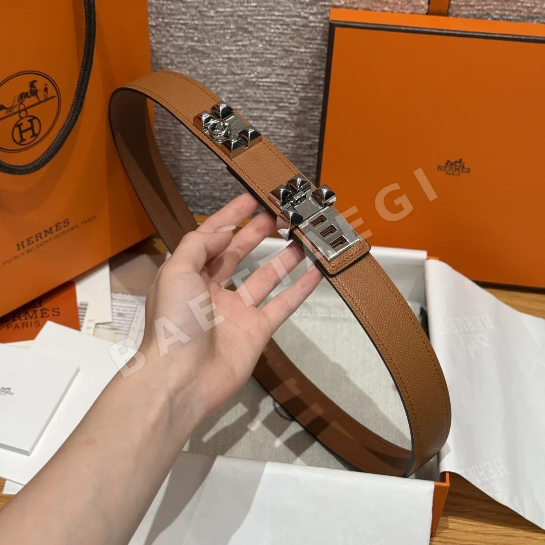 에르메스 코리에 드 시앙 32mm 앱송 가죽 벨트 상세 이미지 2
