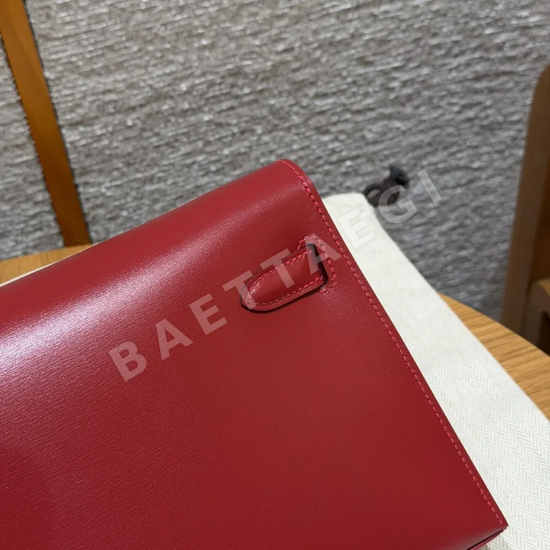 에르메스 켈리 엘란 칠리 레드 가죽 가방 상세 이미지 4