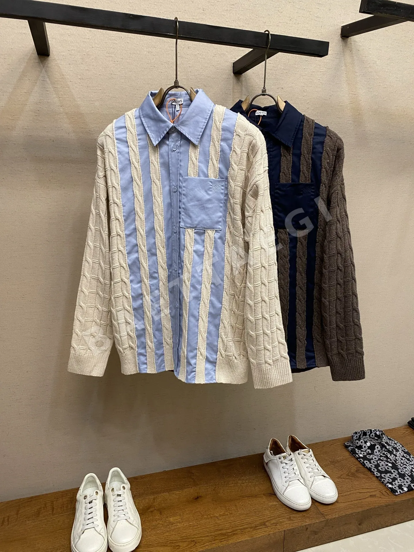 로에베 아나그램 울 혼방 남성 니트 상세 이미지 3