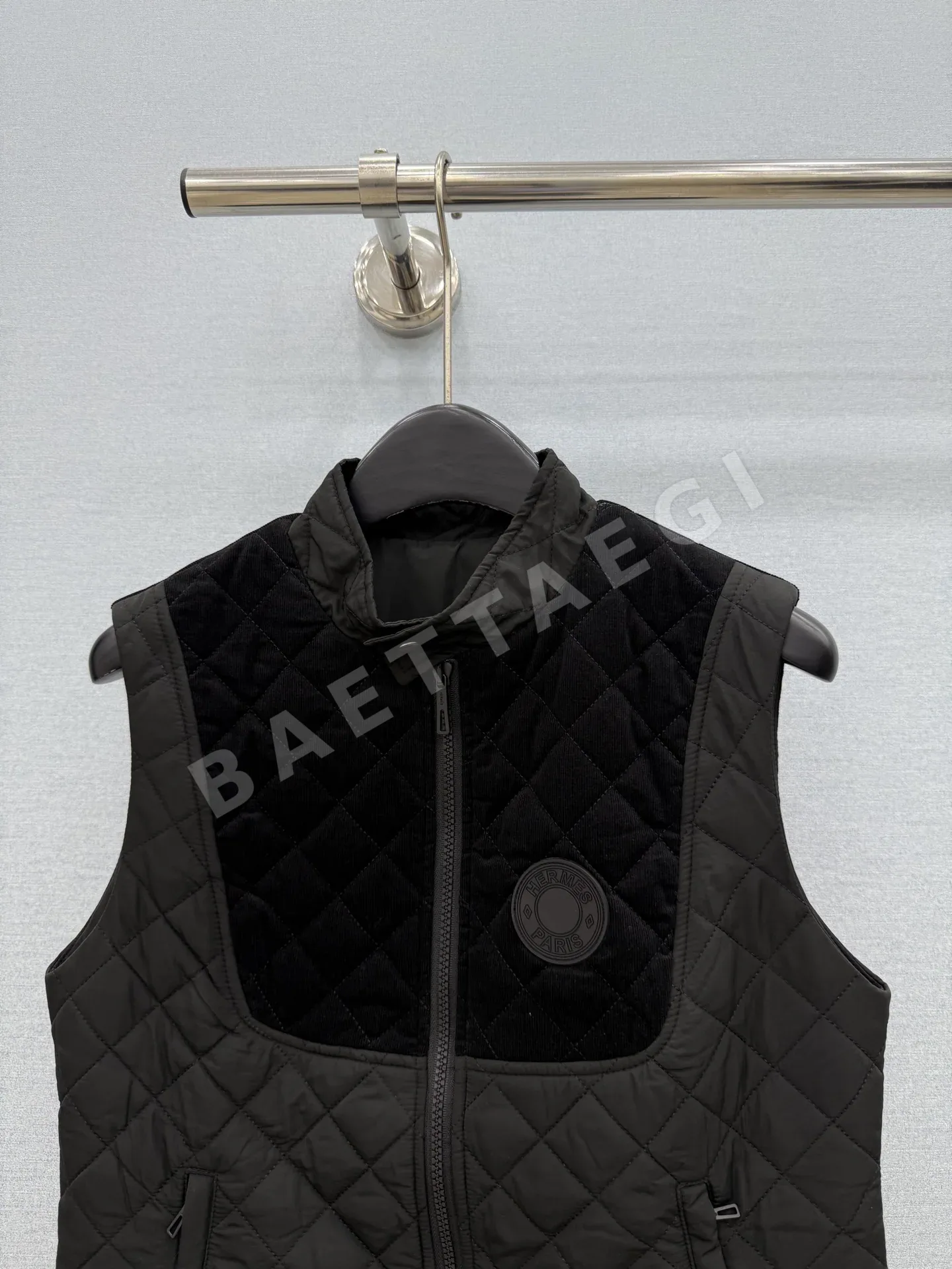 에르메스 코듀로이 패치워크 면 여성 자켓 상세 이미지 4