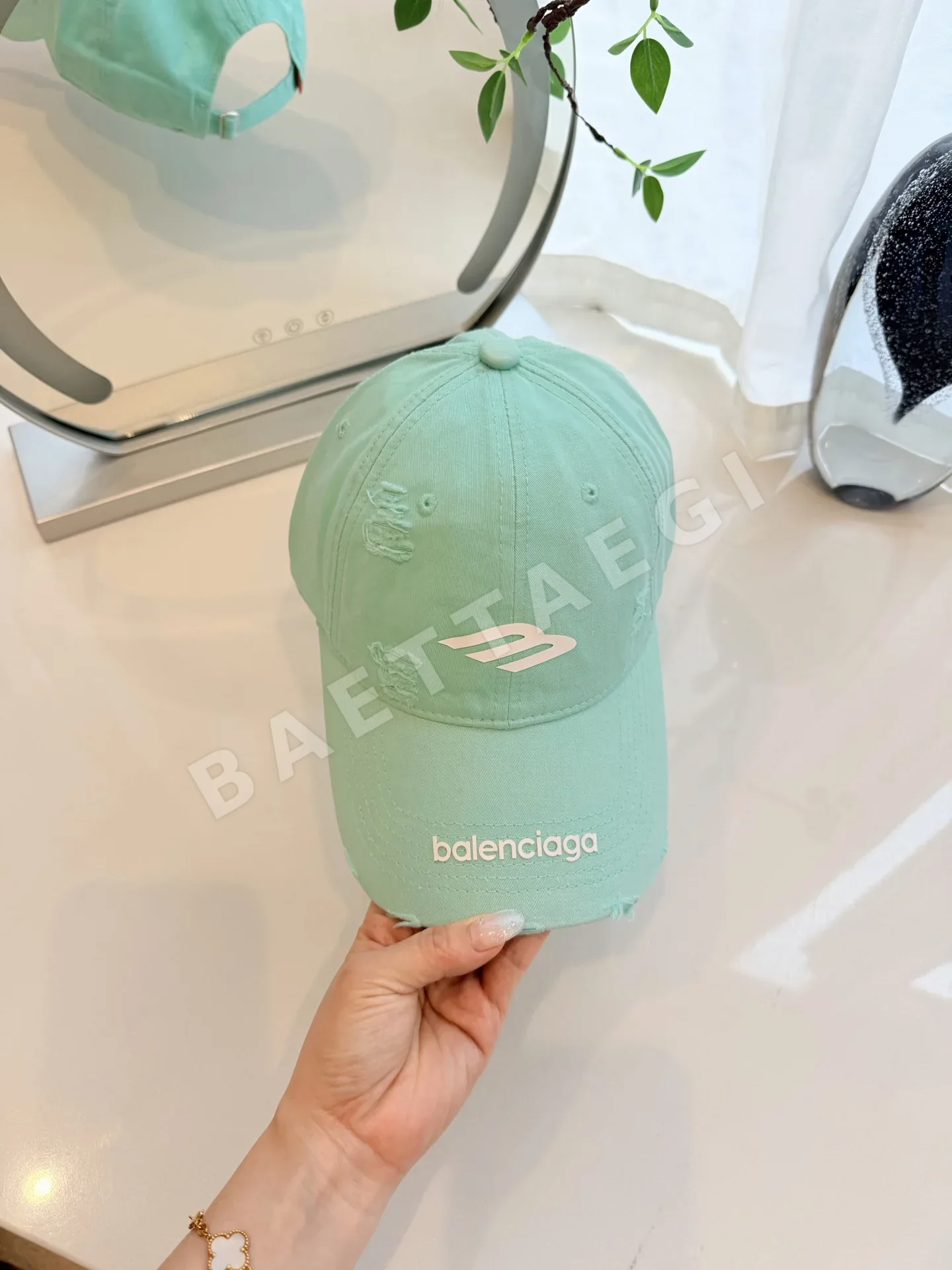 발렌시아가 마카롱 컬러 베이스볼 모자 상세 이미지 3