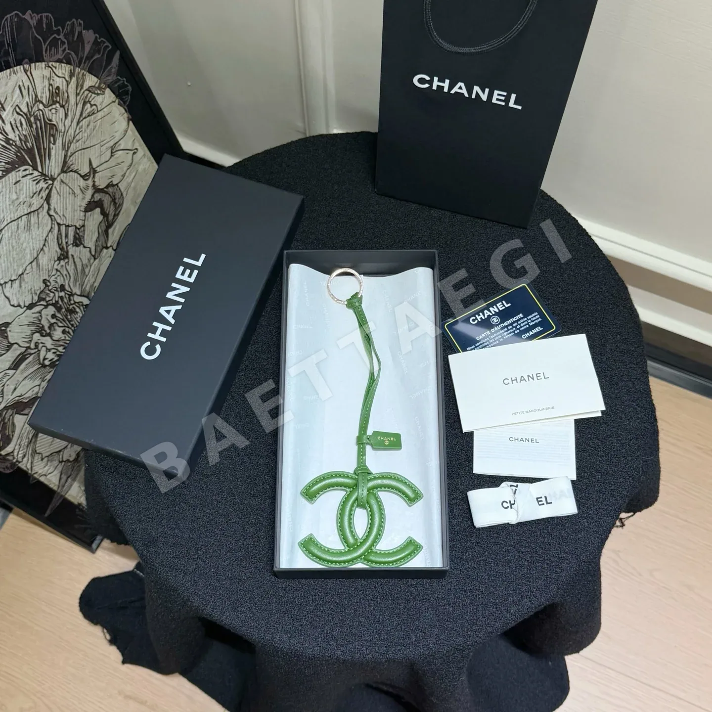 샤넬 램스킨 더블 C 키링 상세 이미지 2