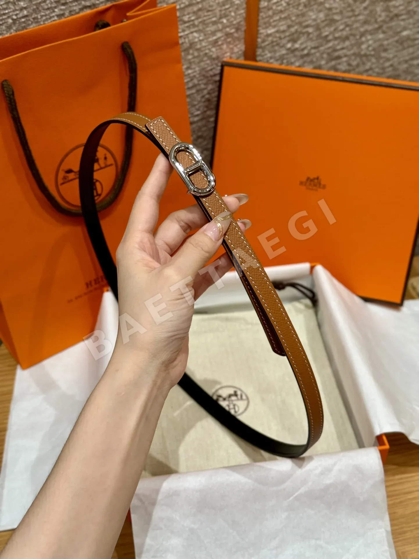 에르메스 셰느당크르 링크 금도금 벨트 상세 이미지 4