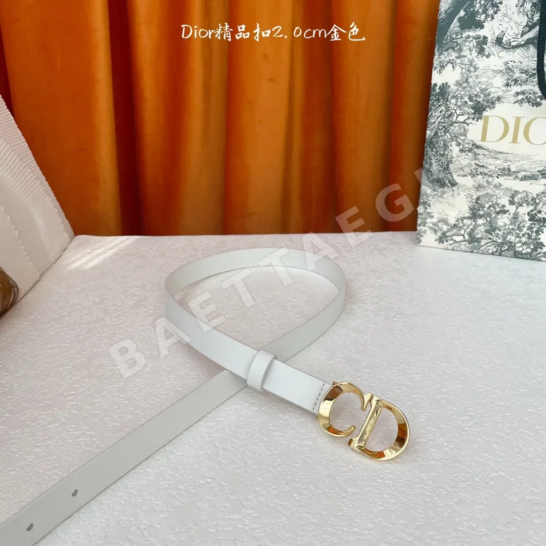 디올 CD 버클 가죽 벨트 상세 이미지 3