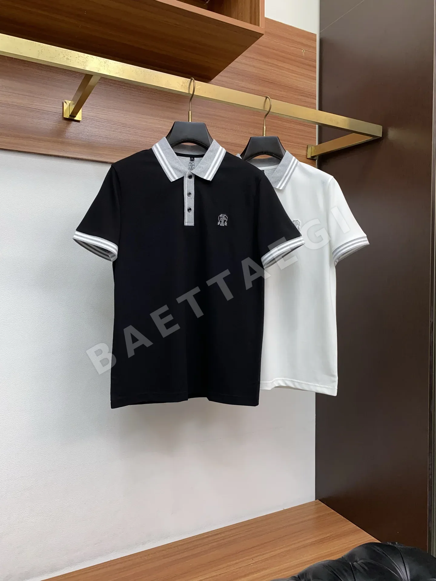 브루넬로쿠치넬리 남성 클래식 카라 반팔 티셔츠 상세 이미지 9