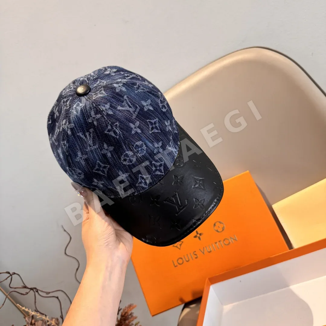 루이비통 소가죽 패치 베이스볼 모자 상세 이미지 4
