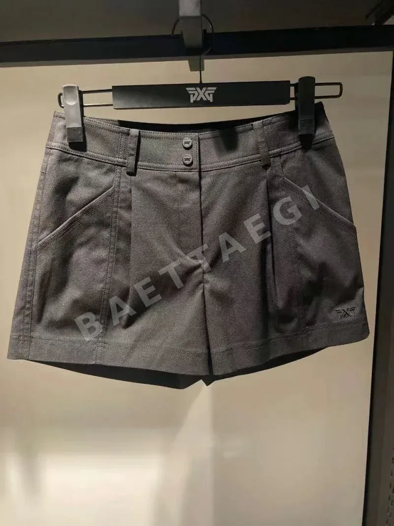 PXG 여성용 봄여름 무지 캐주얼 골프 반바지 상세 이미지 8