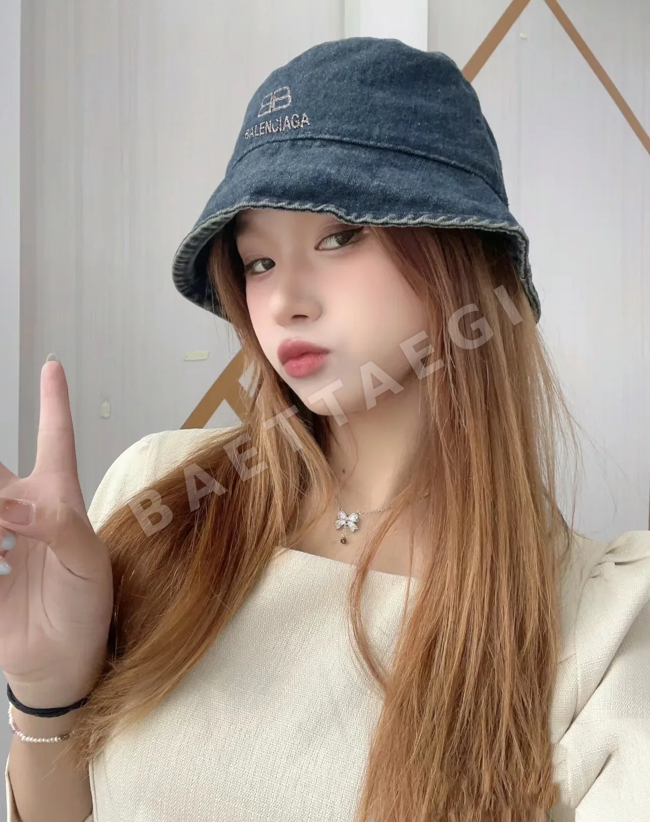 발렌시아가 데님 카우보이 피셔맨 모자 상세 이미지 2