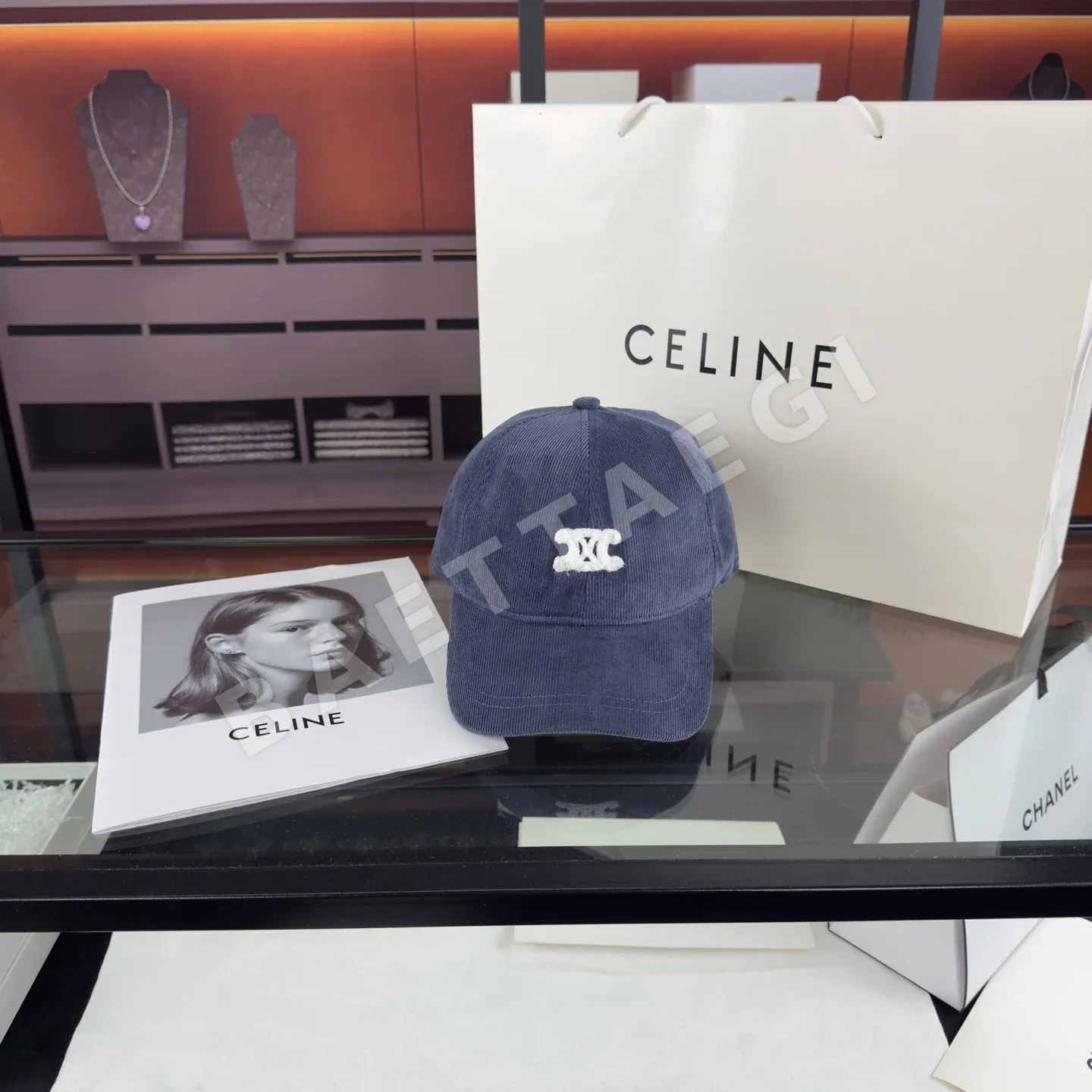 셀린느 코듀로이 더블 C 베이스볼캡 상세 이미지 4