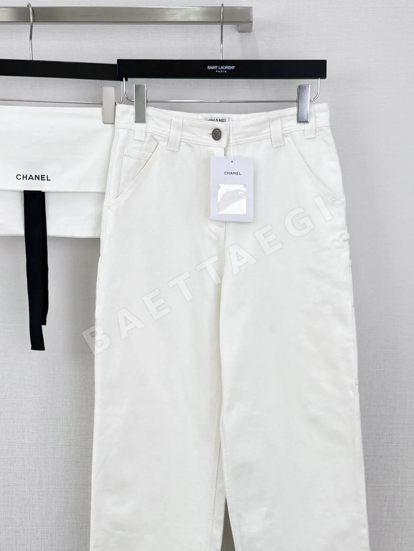 샤넬 더블 C 워크웨어 진 바지 상세 이미지 3