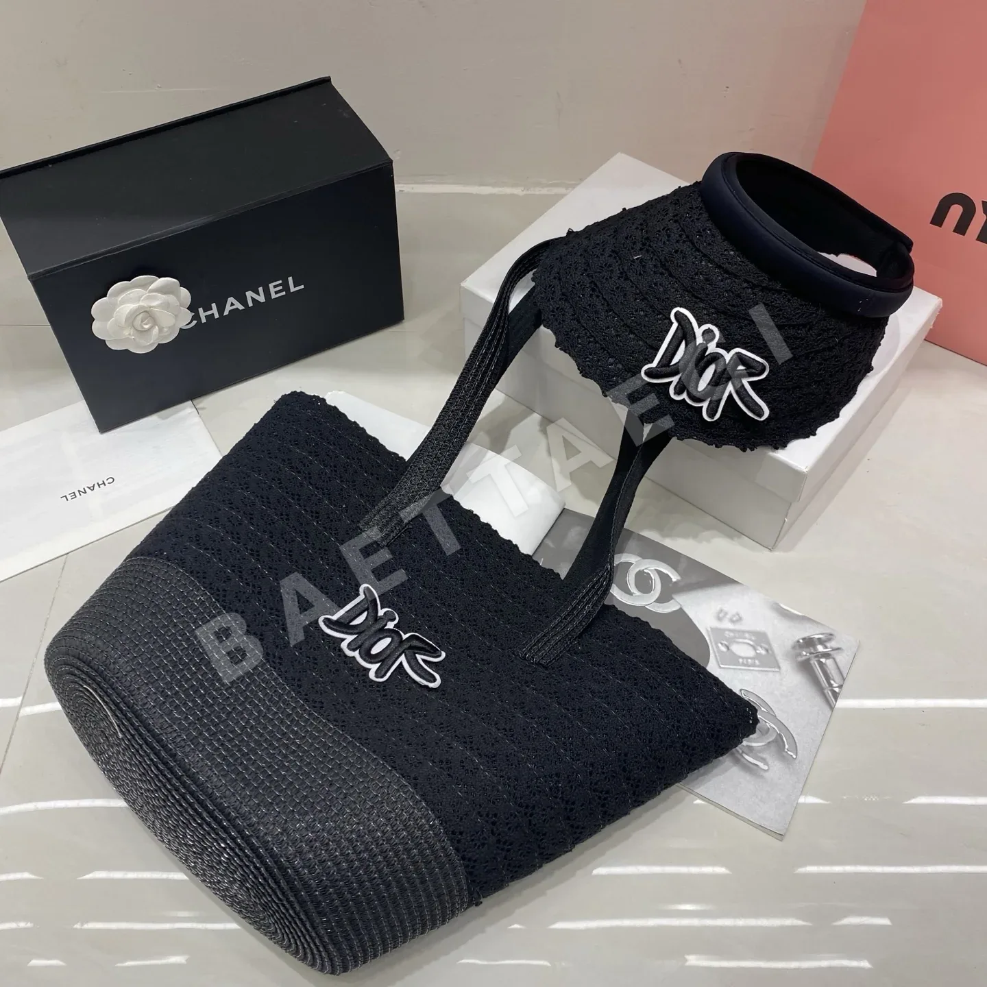 디올 레이스 세트 모자 상세 이미지 4