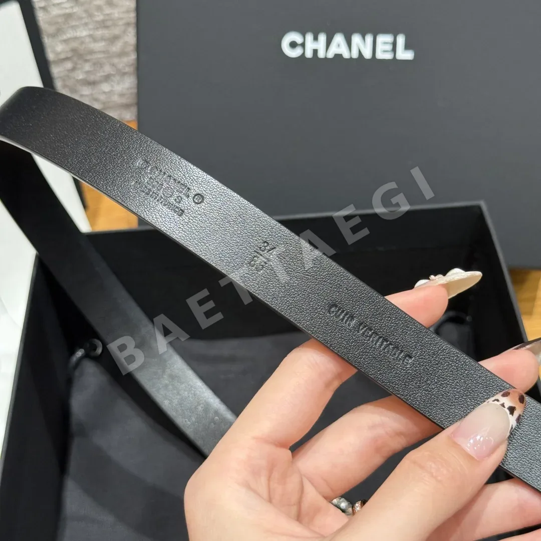 샤넬 크리스탈 더블 C 소가죽 벨트 상세 이미지 9