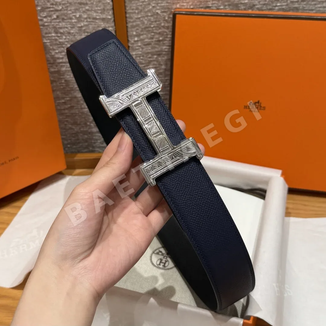 에르메스 홈 투아레그 양면 가죽 벨트 상세 이미지 6