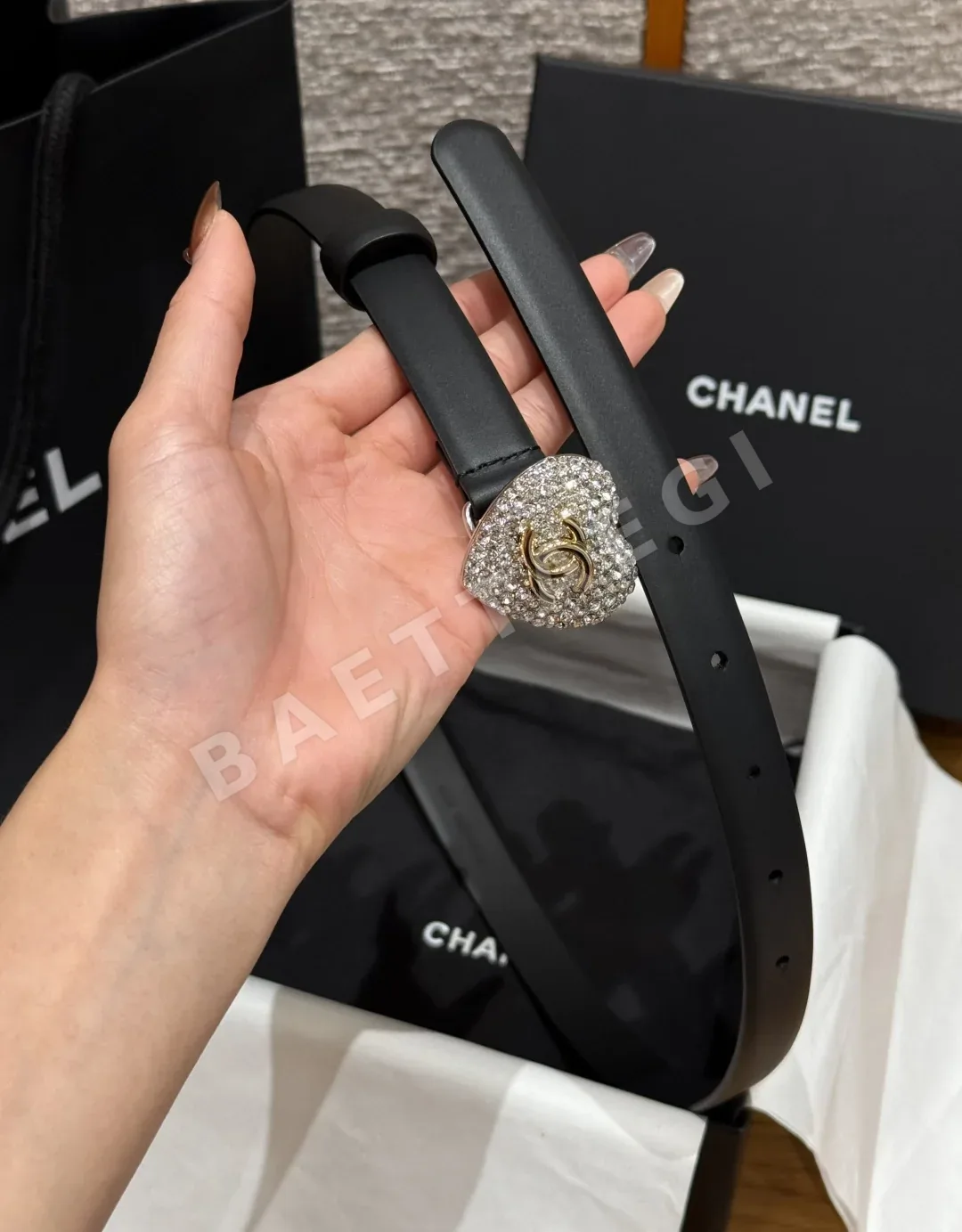 샤넬 뉴 너로우 송아지가죽 벨트 상세 이미지 5
