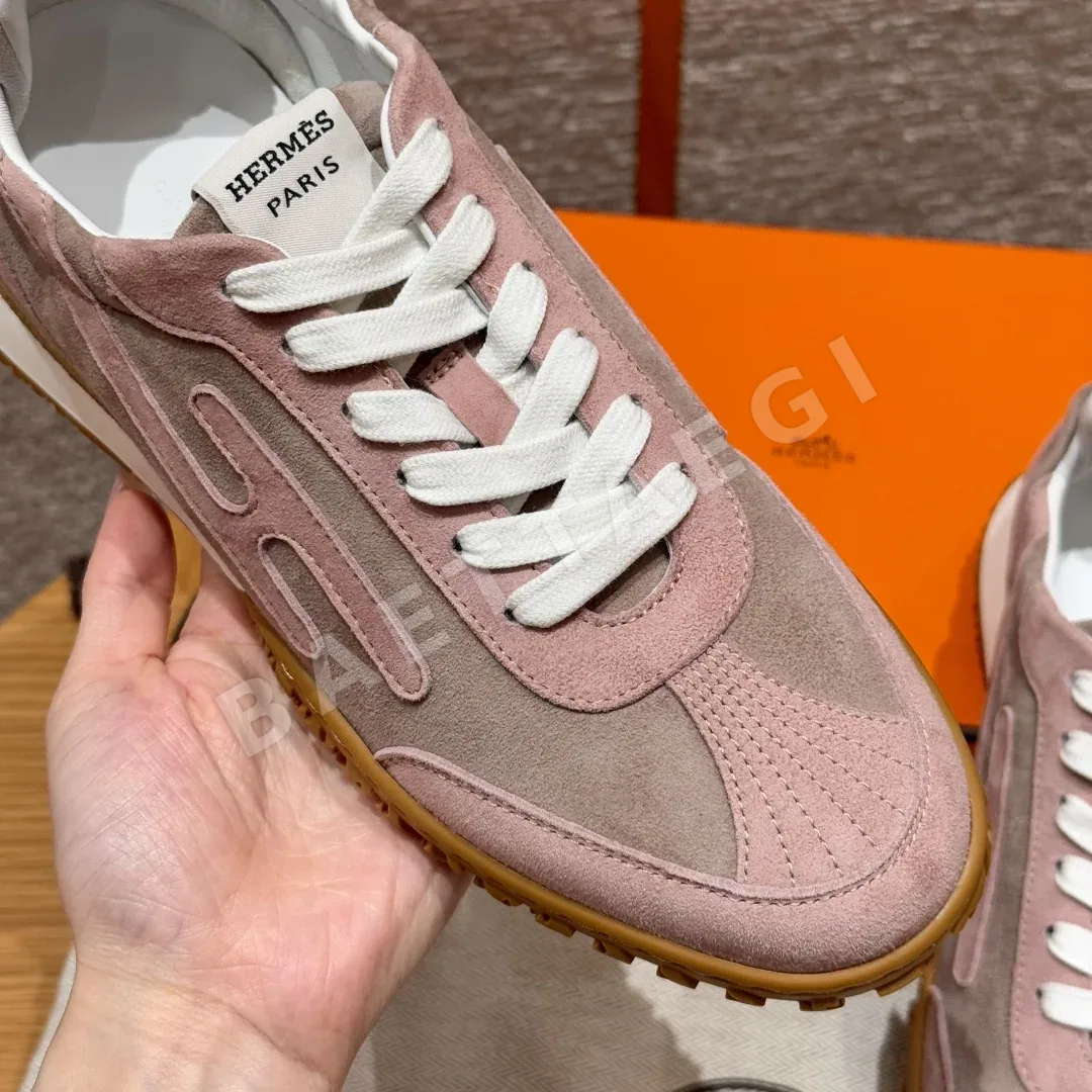 에르메스 스니커즈 로즈 샤모아 트레이닝 상세 이미지 8