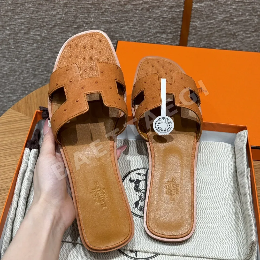 에르메스 오란 타조 가죽 샌들 상세 이미지 2