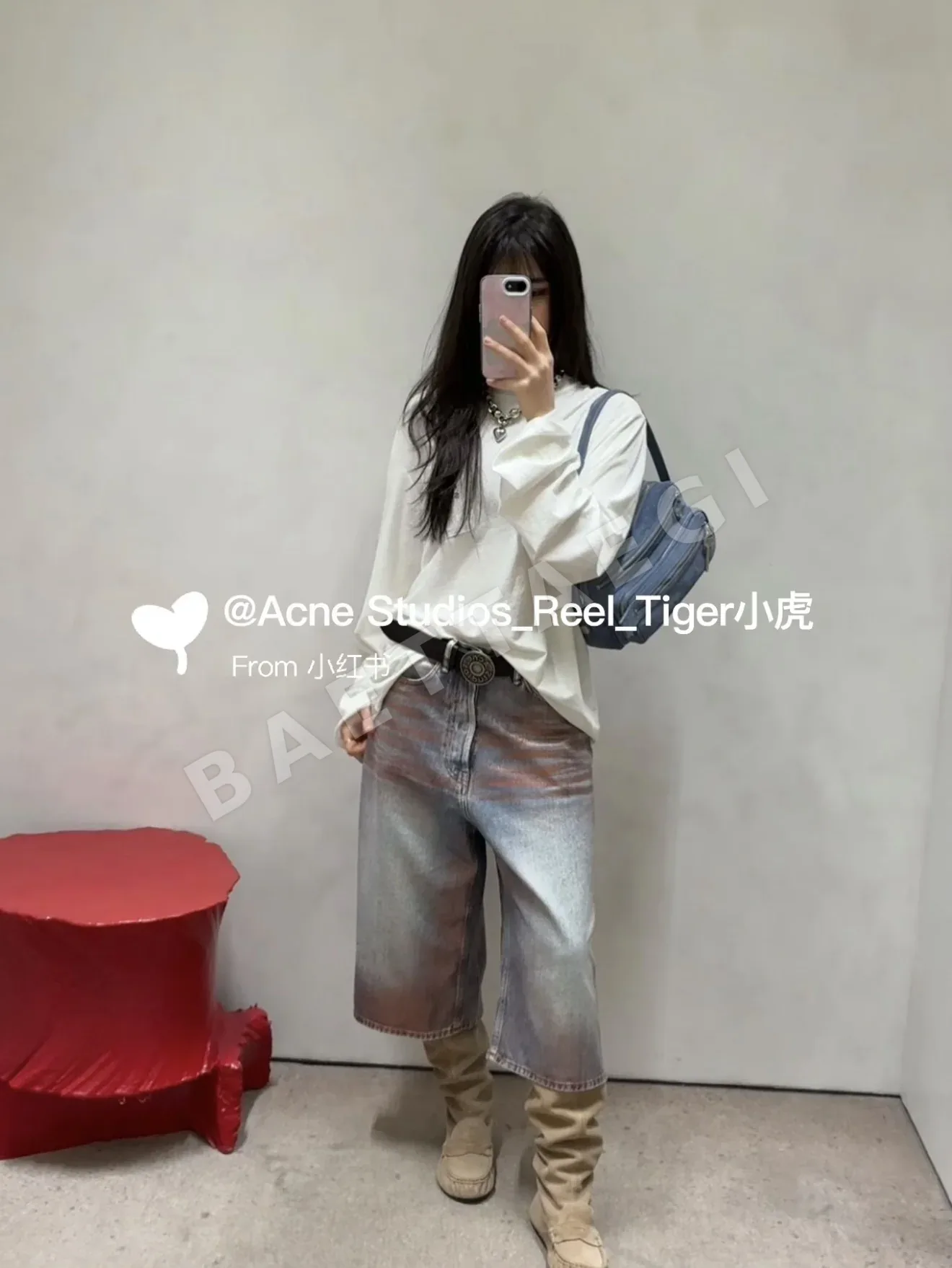 아크네스튜디오 금도금 데님 카프리 팬츠 상세 이미지 10