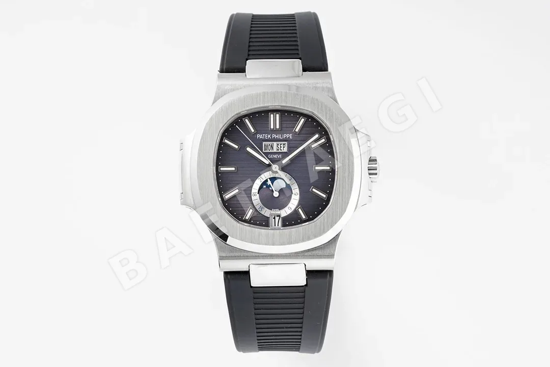 파텍필립 노틸러스 5726 애뉴얼 캘린더 러버스트랩 스틸 PPF 공장 레플리카 44074 Patek Philippe