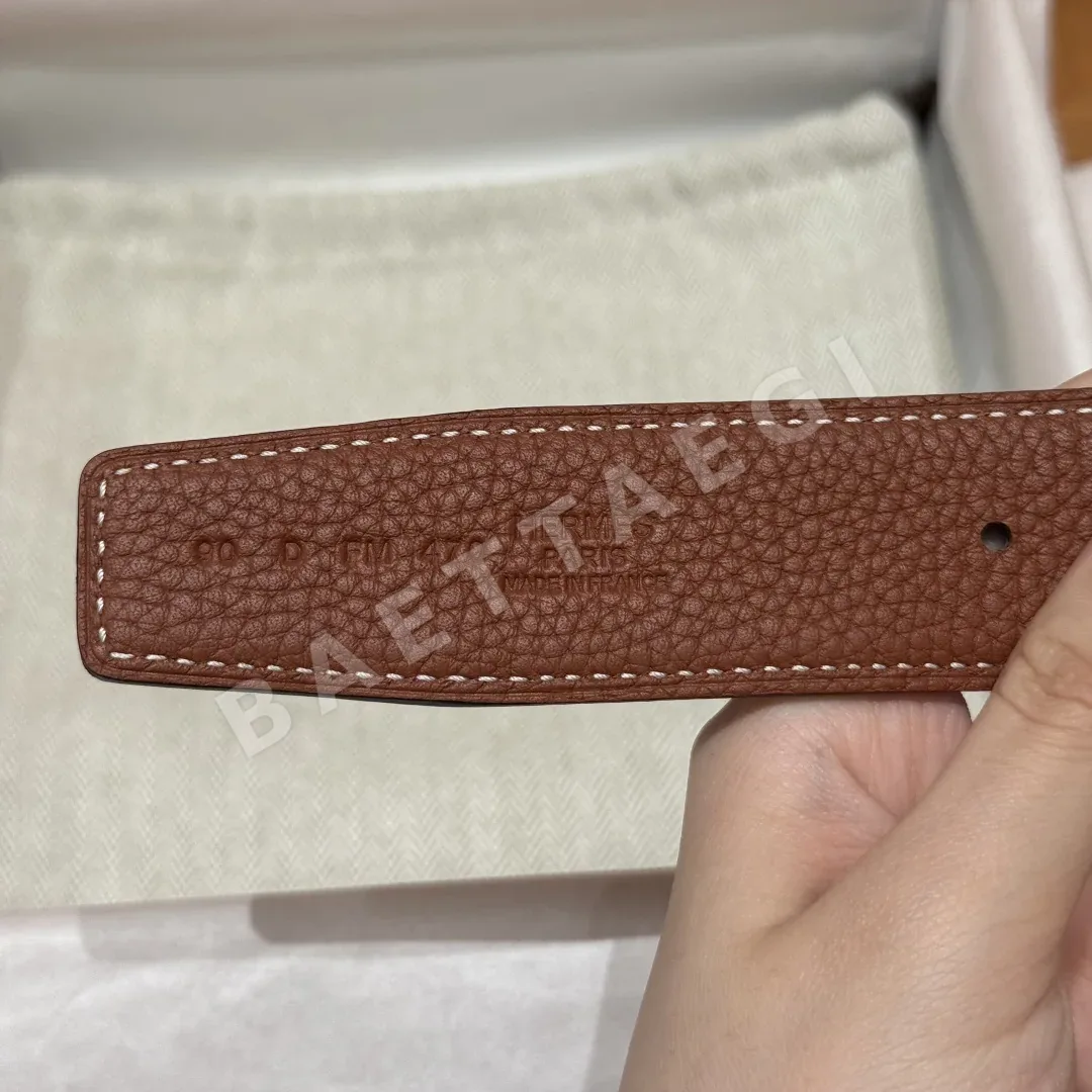 에르메스 셰느당클 버클 양면 가죽 벨트 상세 이미지 8