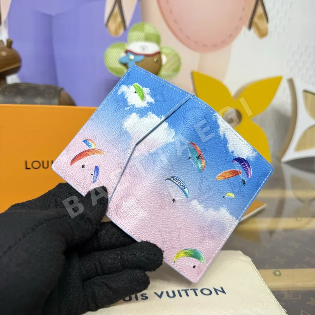 루이비통 모노그램 컬러 포켓 지갑 상세 이미지 6