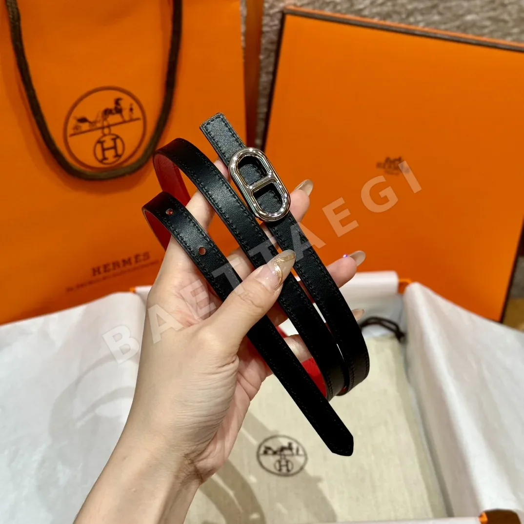 에르메스 H 로고 금도금 양면 벨트 상세 이미지 5