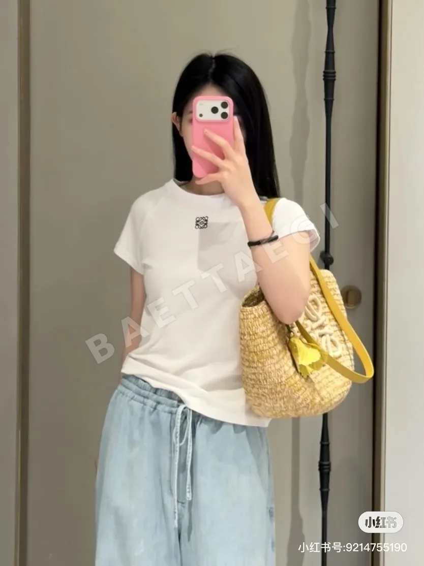 로에베 와이드 레그 코튼 여성 바지 상세 이미지 4