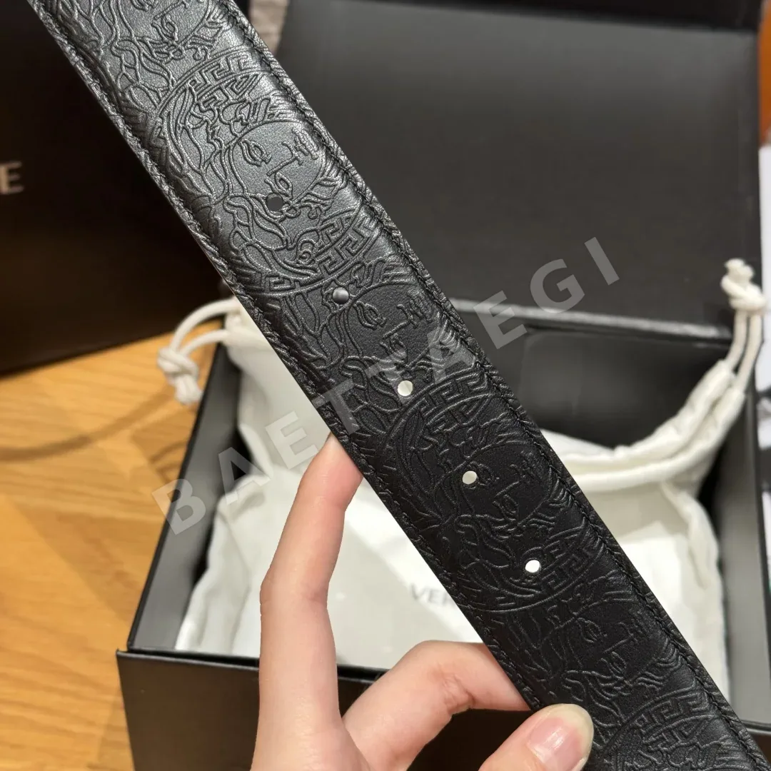 베르사체 메두사 헤드 가죽 벨트 상세 이미지 7