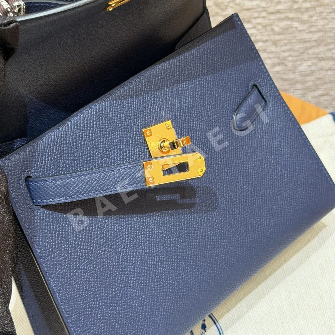 에르메스 켈리백 20 블루 골드 하드웨어 상세 이미지 7