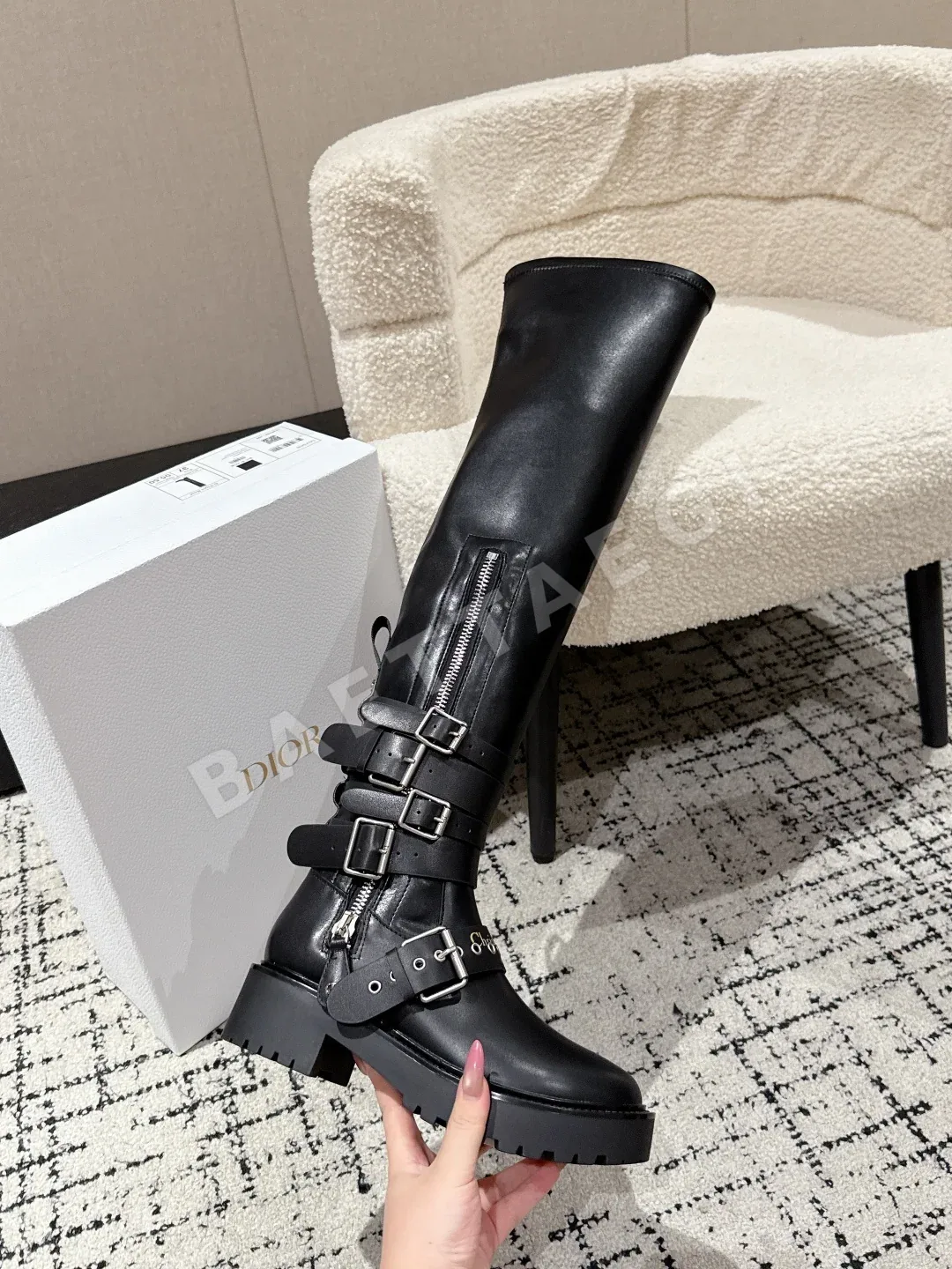 디올 D-파이트 하이 브로그 부츠 8595 상세 이미지 5