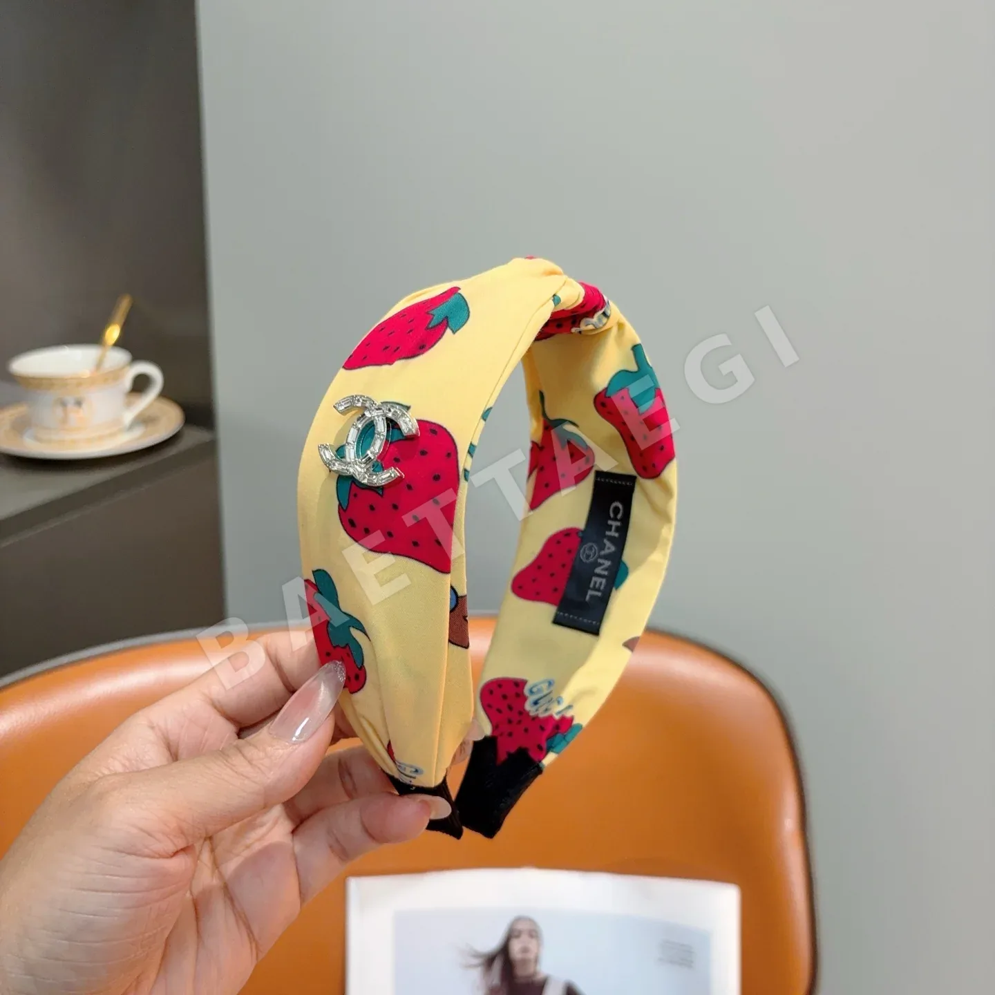 샤넬 더블 C 로고 미니 헤어밴드 상세 이미지 2