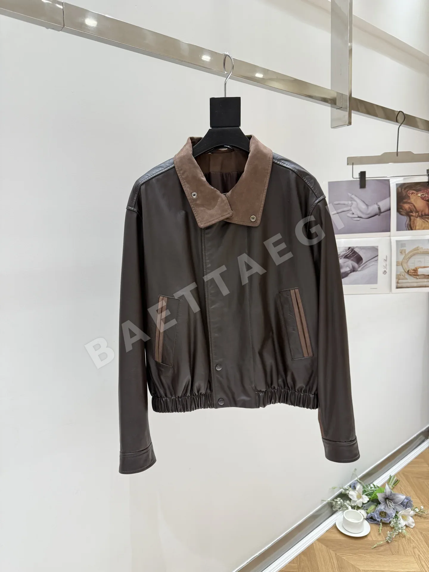 생로랑 여성 가죽 자켓 206714