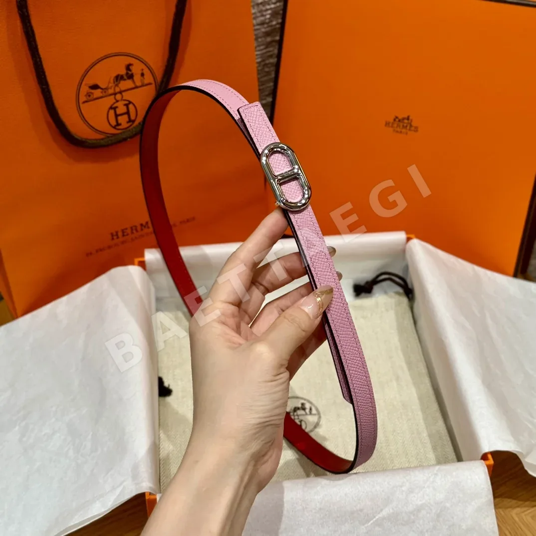 에르메스 셰느당클 금장 버클 양면 벨트 상세 이미지 3
