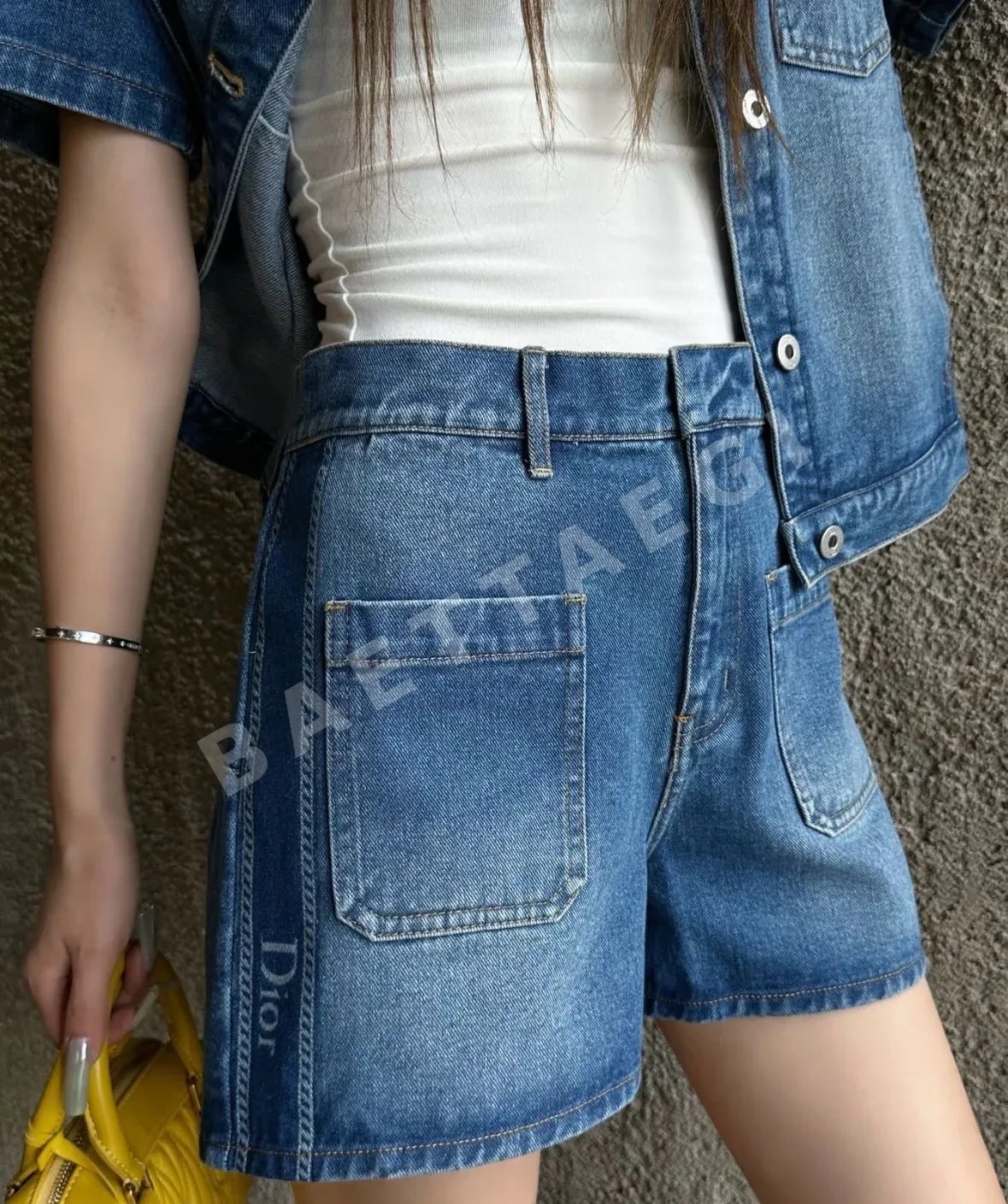 디올 워시 가공 반바지 여성용 상세 이미지 8