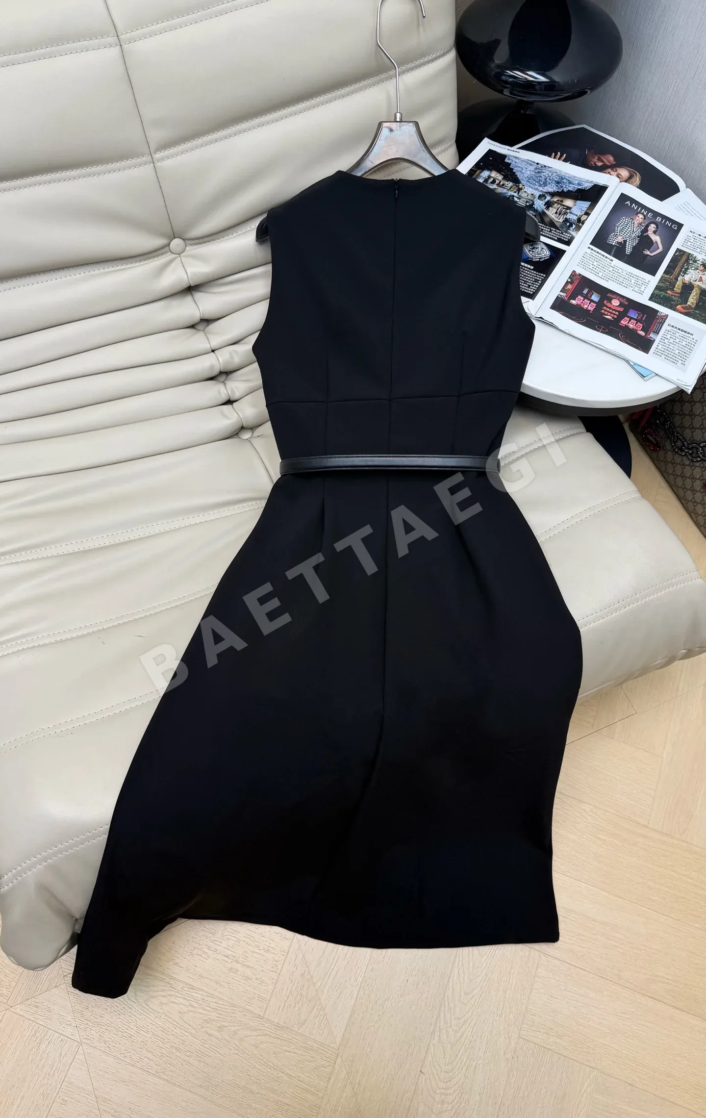디올 블랙 노슬리브 웨이스트 원피스 상세 이미지 9