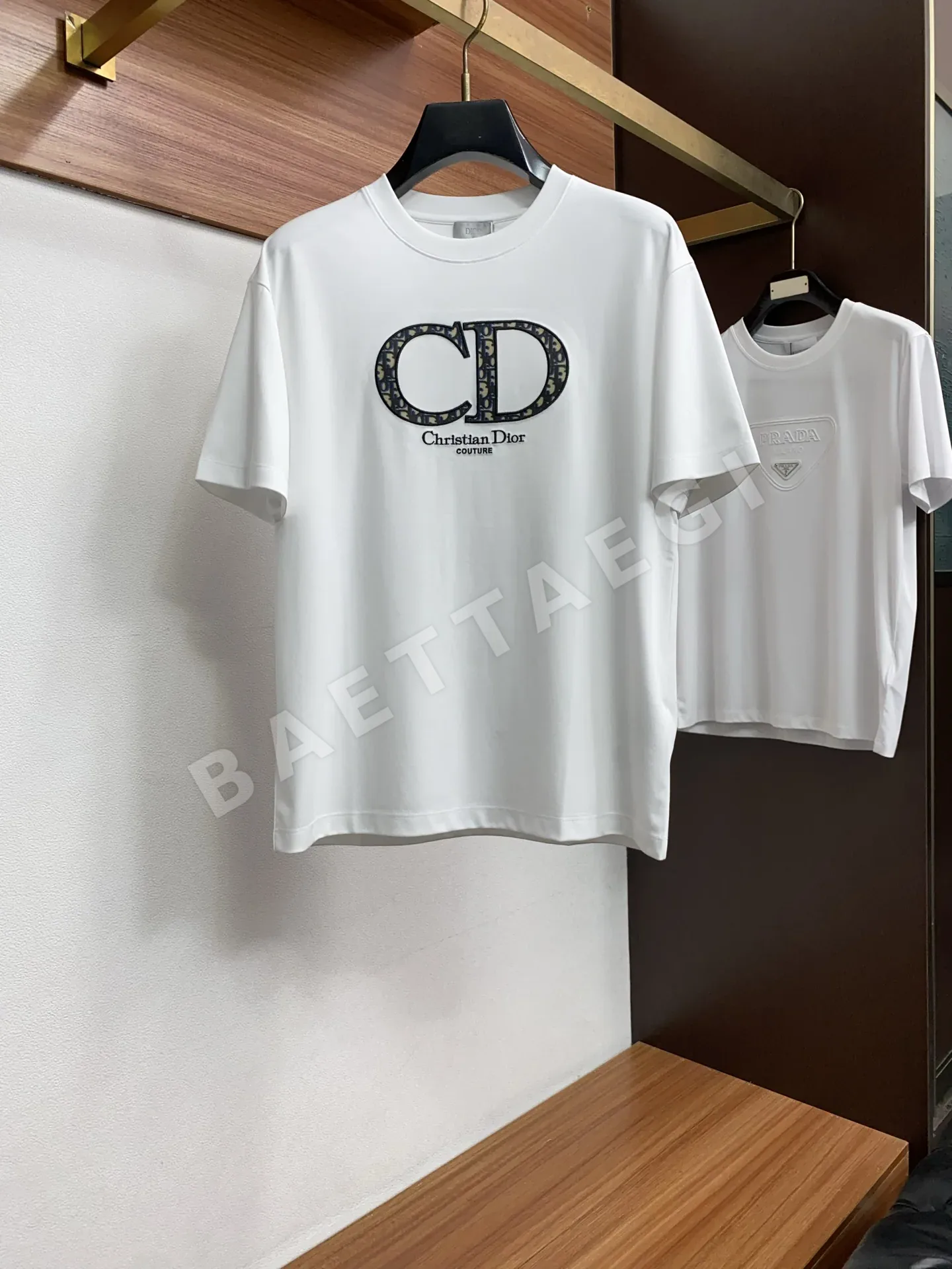 디올 남성 머서라이즈드 코튼 반팔 티셔츠 47602