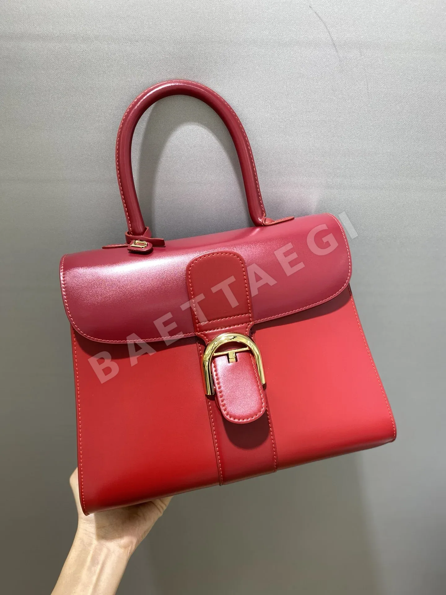 델보 28 cm 인디언 레드 트리콜로르 가방 상세 이미지 2