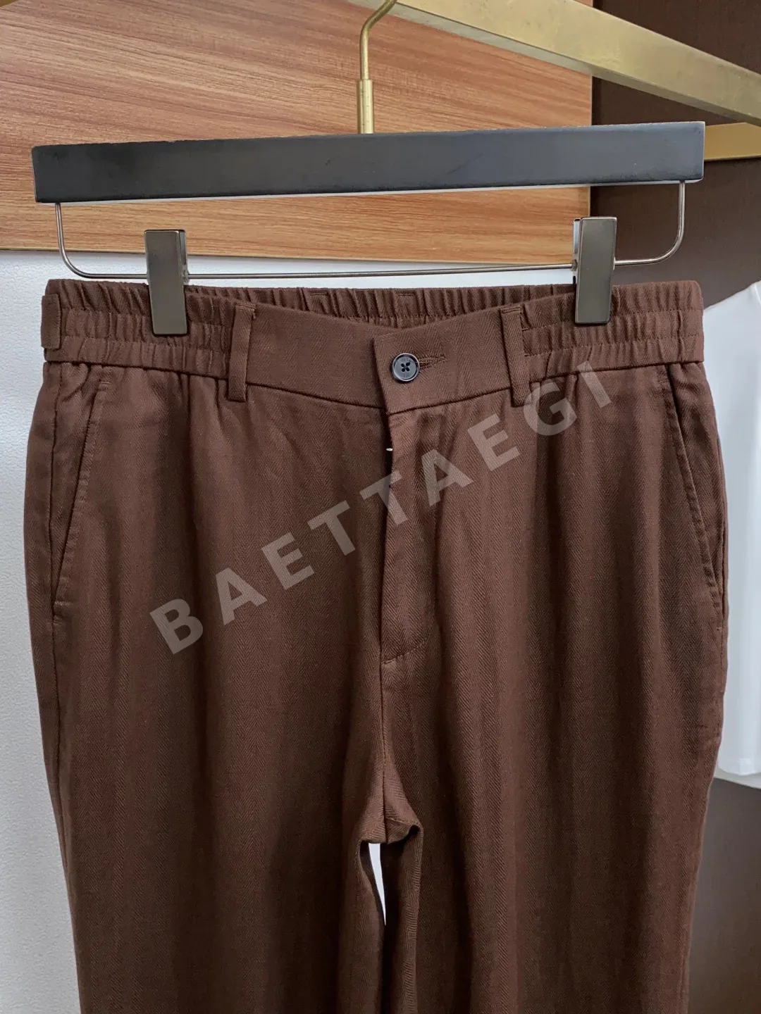 로로피아나 남성 린넨 스트레이트 바지 상세 이미지 3