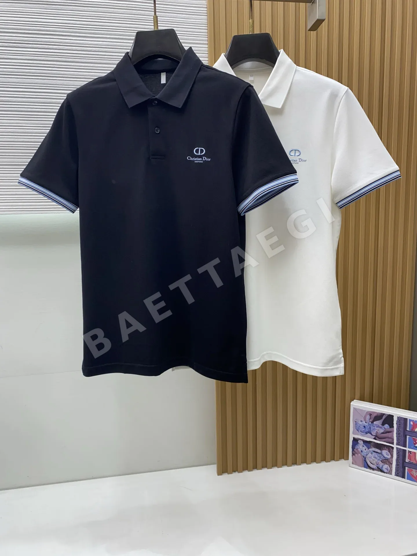 디올 클래식 카라 남성 반팔 폴로셔츠 상세 이미지 8