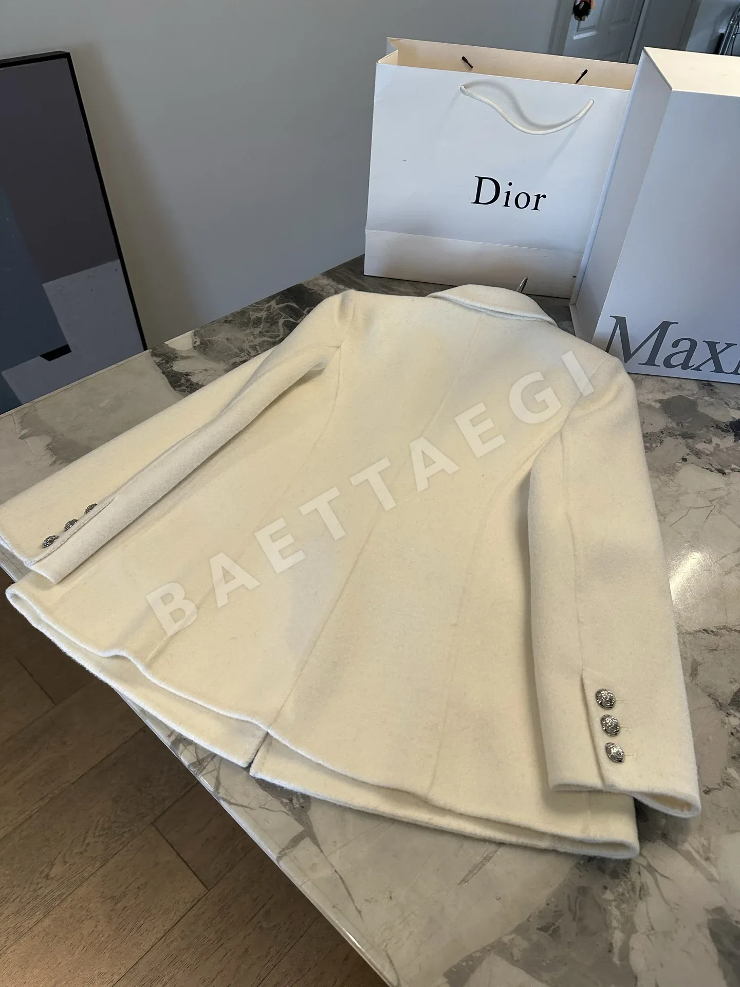 샤넬 더블 브레스티드 울 자켓 상세 이미지 8